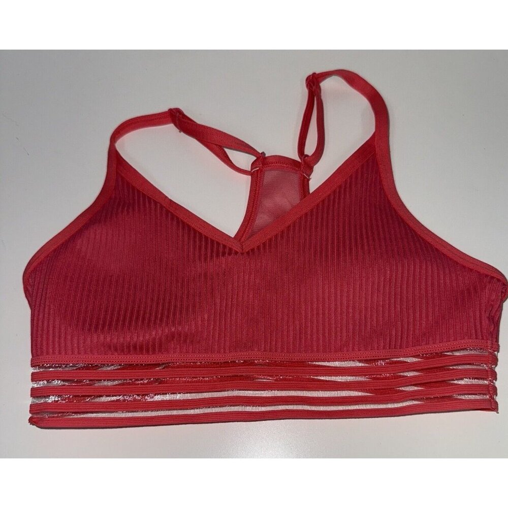 Victorias Secret PINK Sport Bra XS Ultimate Lightly Lined Racerback Coral